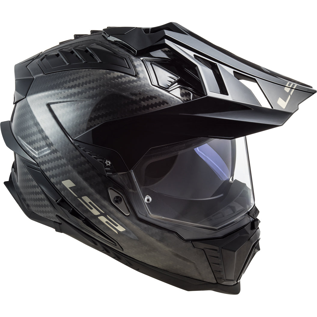 LS2 Helmets Explorer C Solid Motorcycle Dual Sport Helmet Matte Carbon - Right Side View