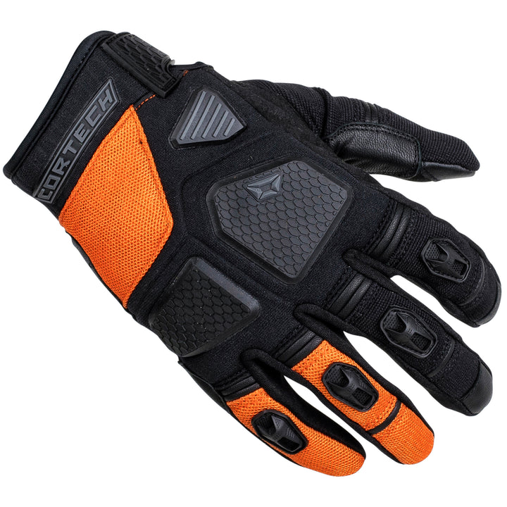 Cortech Speedway Men's Aero-Flo Glove Orange - Back of Hand View