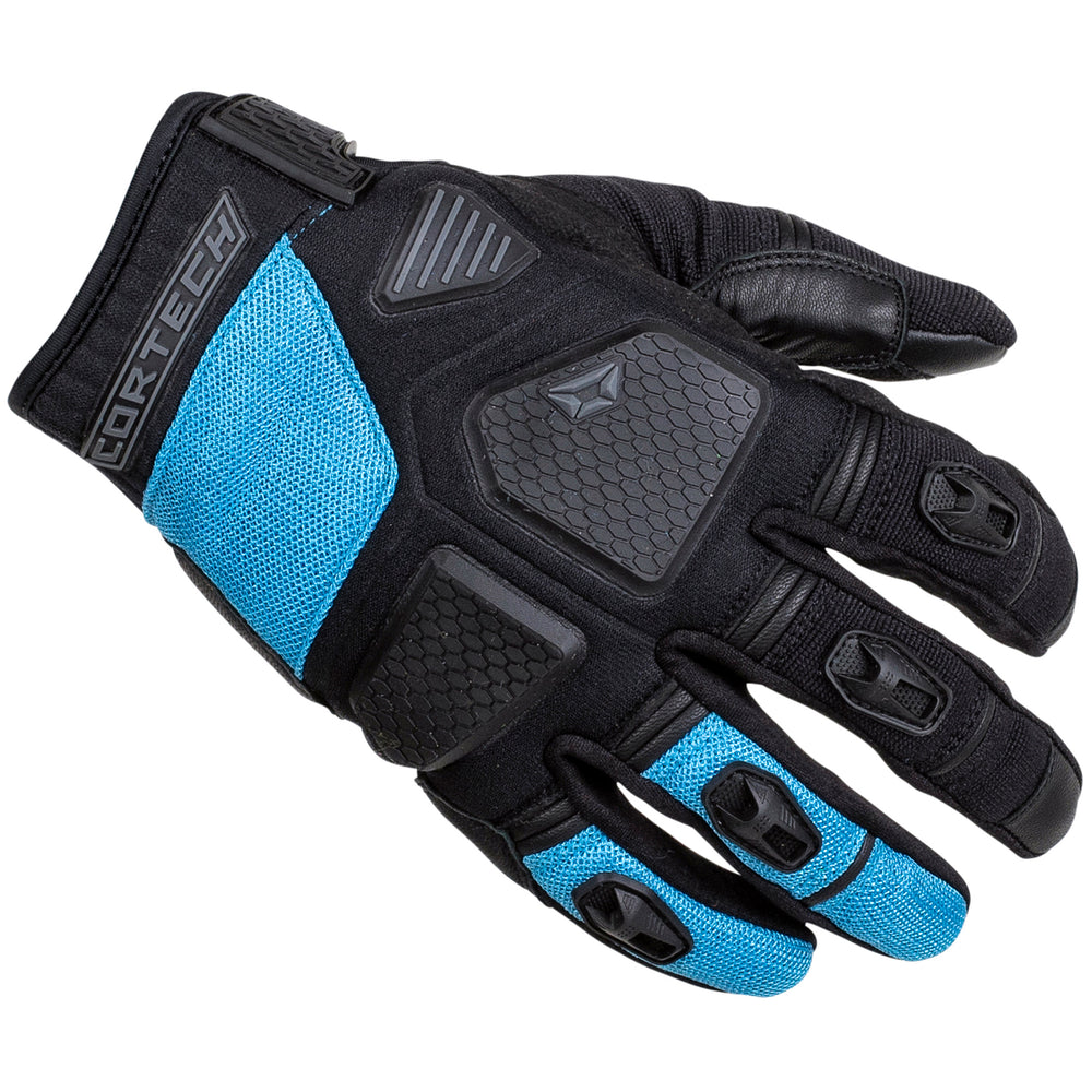 Cortech Speedway Women's Aero-Flo Glove Light Blue - Back of Hand View