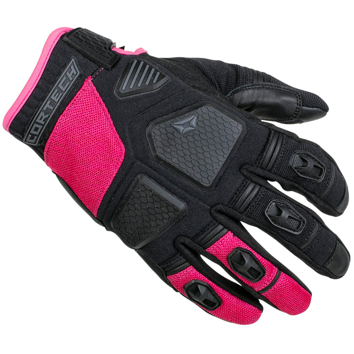Cortech Speedway Women's Aero-Flo Glove Rubine - Back of Hand View
