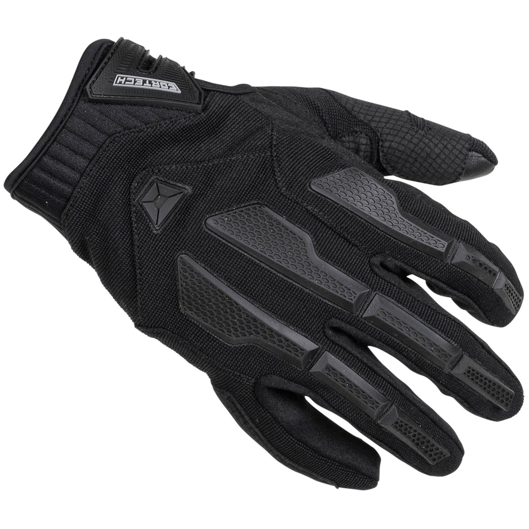 Cortech Speedway Men's Aero-Tec Glove Black - Back of Hand View