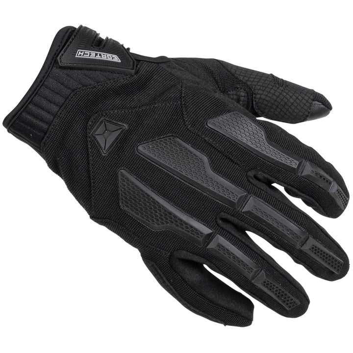 Cortech Speedway Men's Aero-Tec Glove Black - Back of Hand View