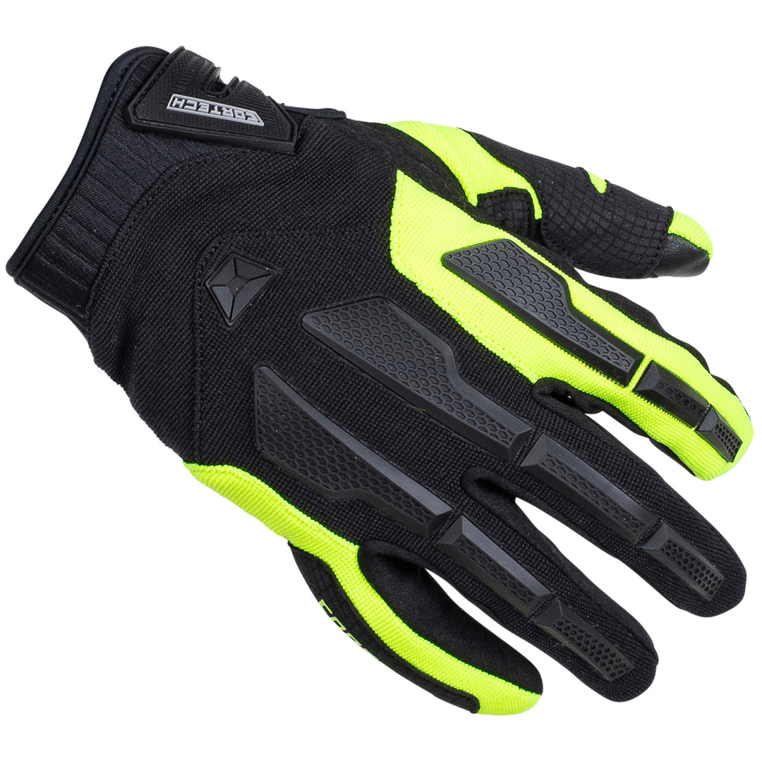 Cortech Speedway Men's Aero-Tec Glove Hi-Viz - Back of Hand View