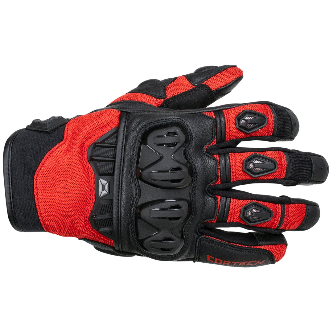 Cortech Speedway Men's Hyper-Flo Glove Red - Back of Hand View