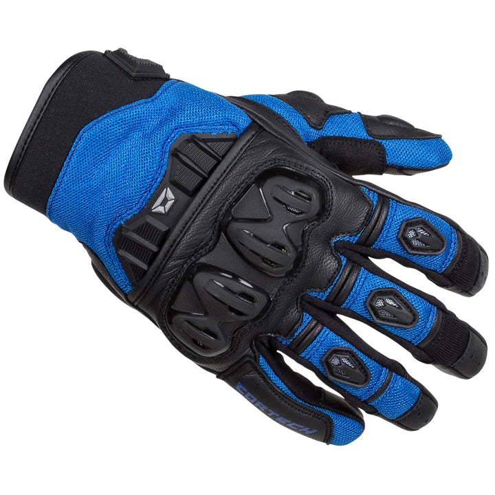 Cortech Speedway Men's Hyper-Flo Glove Blue - Back of Hand View