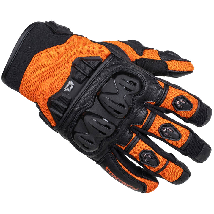 Cortech Speedway Men's Hyper-Flo Glove Orange - Back of Hand View