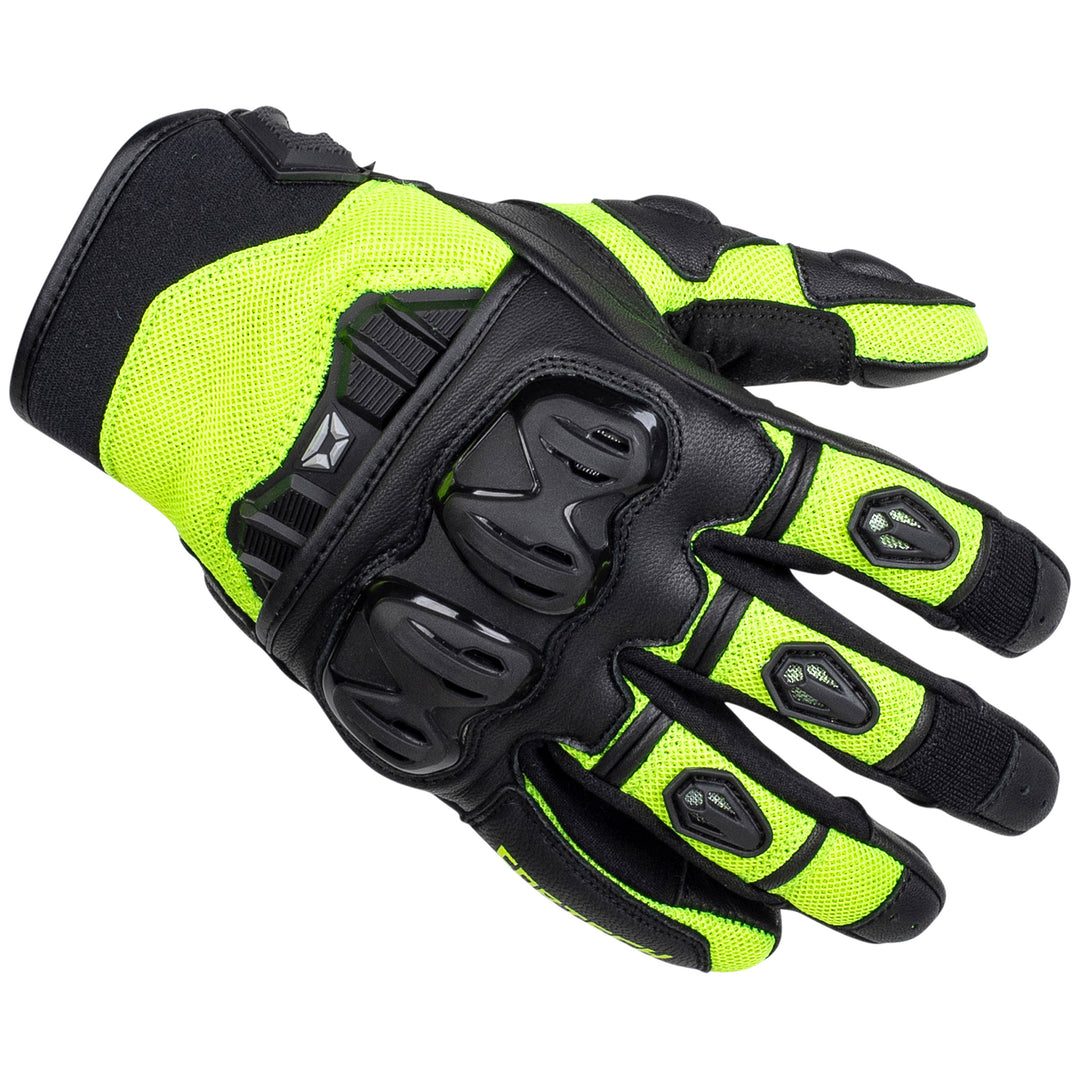 Cortech Speedway Men's Hyper-Flo Glove Hi-Viz - Back of Hand View