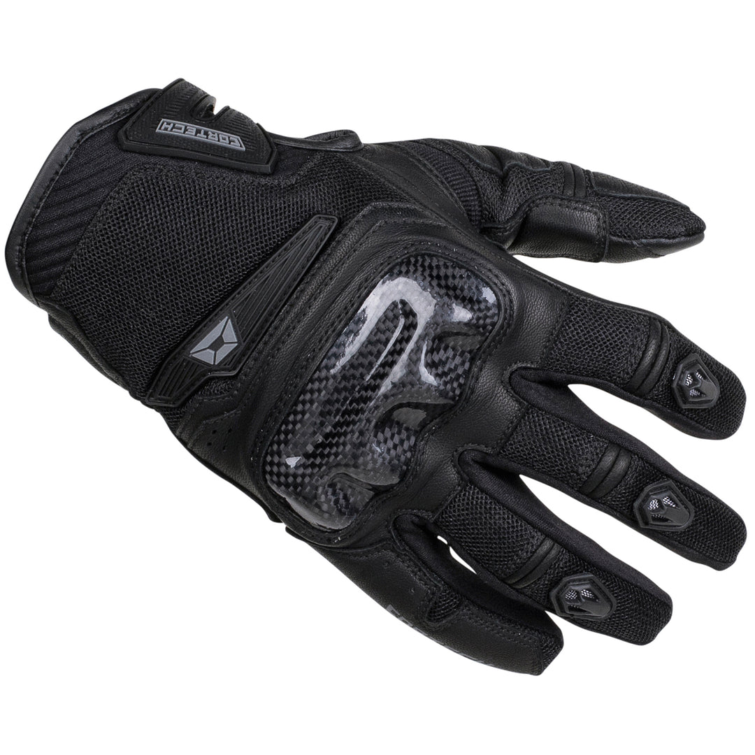 Cortech Speedway Sonic-Flo Glove Black - Back of Hand View