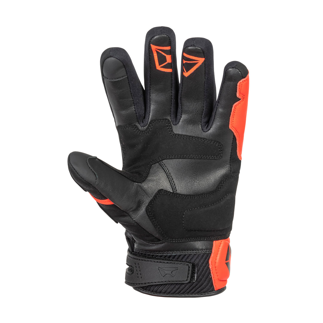 Cortech Speedway Super-Sonic Glove Black/Fluo Red - Palm View