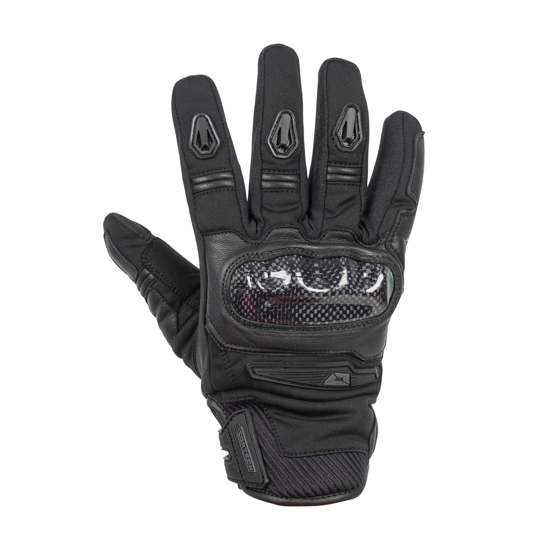 Cortech Speedway Super-Sonic Glove Black - Back of Hand View
