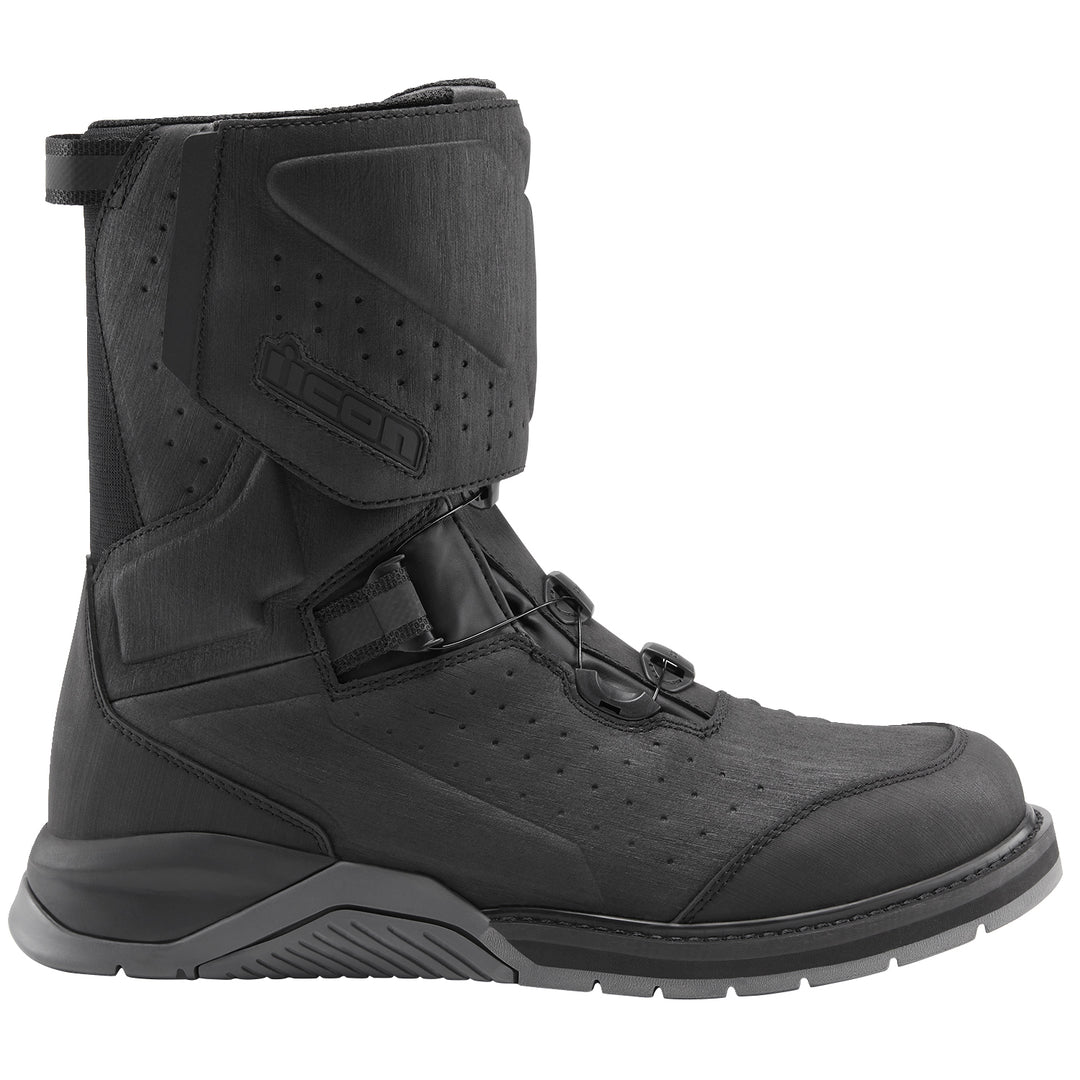 ICON Alcan Waterproof Boots Black - Outer Side View