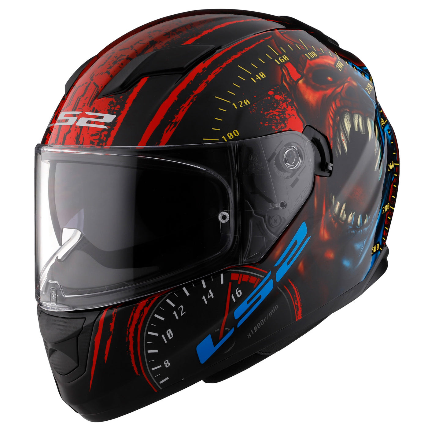 LS2 Helmets Stream Speed Demon Motorcycle Full Face Helmet