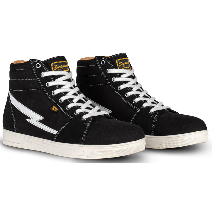 Cortech Boulevard Collective Men's The Slayer Canvas Riding Shoe Black - Front Side View of Pair