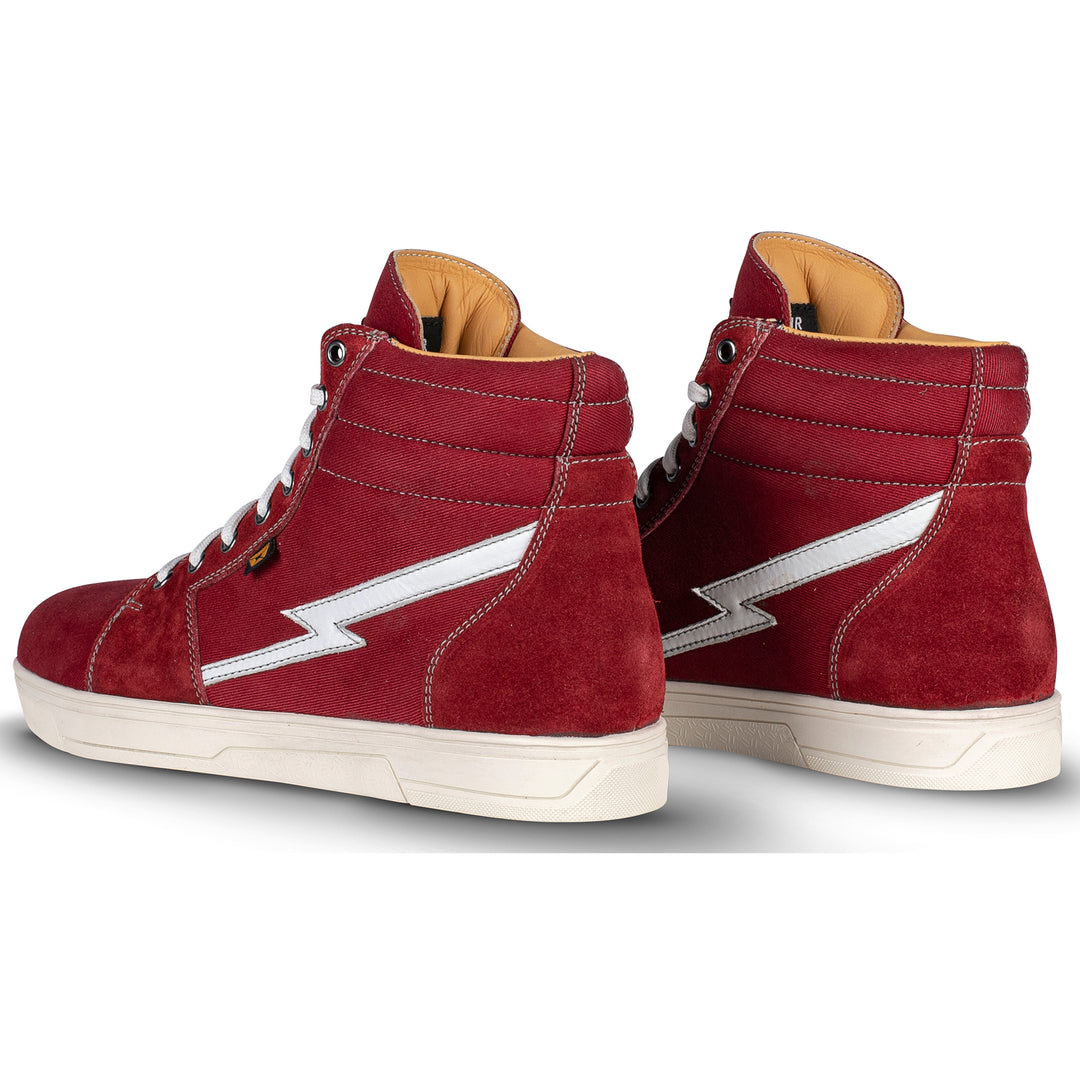 Cortech Boulevard Collective Men's The Slayer Canvas Riding Shoe Maroon - Rear Side View