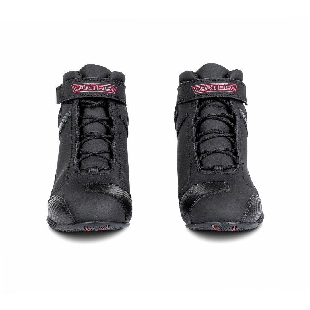 Cortech Speedway Women's Chicane WP Shoe Black - Front View of Pair