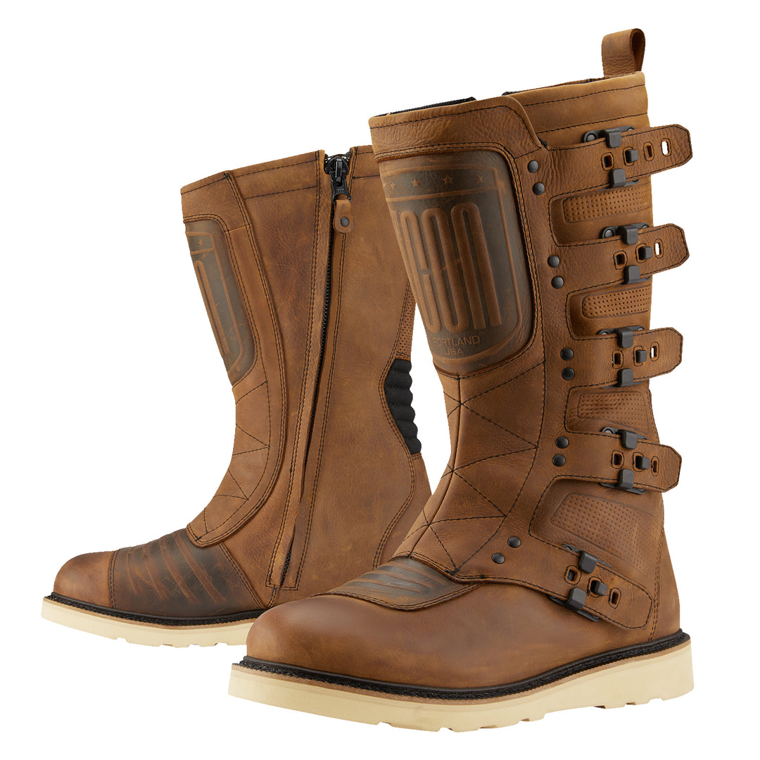 ICON Elsinore 2™ Boots Brown - Front Side View of Pair
