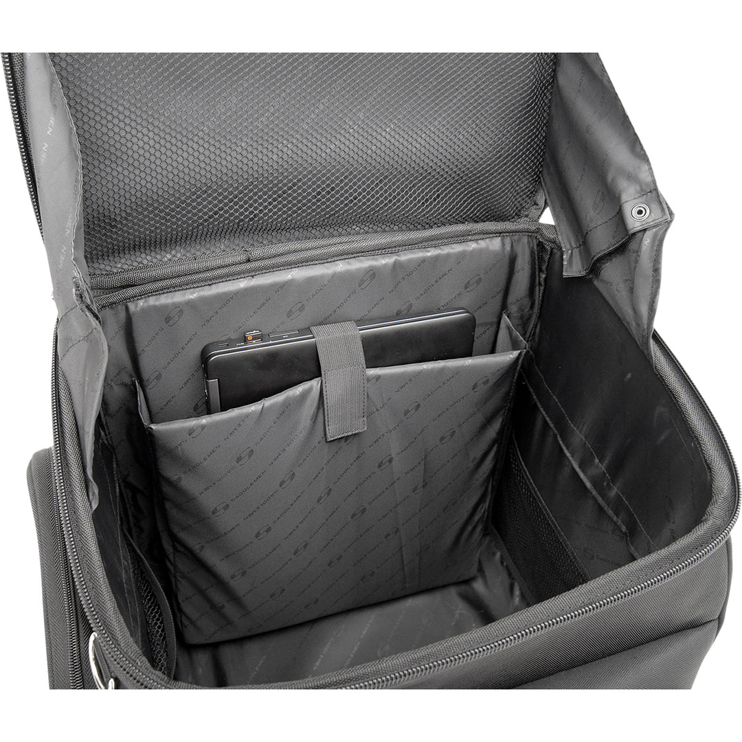 SADDLEMEN BR4200 Sissy Bar Bag - Close-Up of Open Top Section