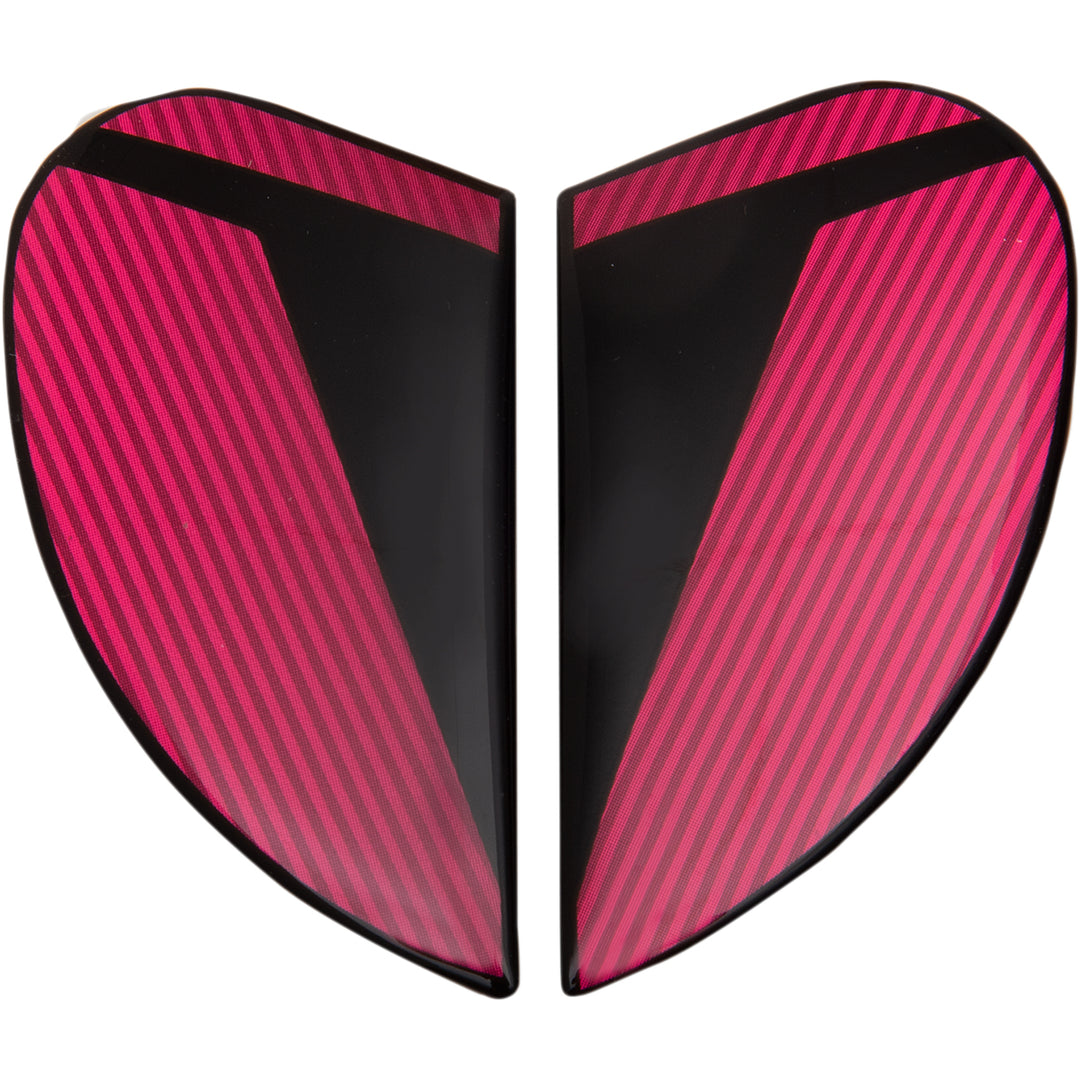 ICON Airform™ Helmet Side Plates — Conflux Pink - Side View of Pair
