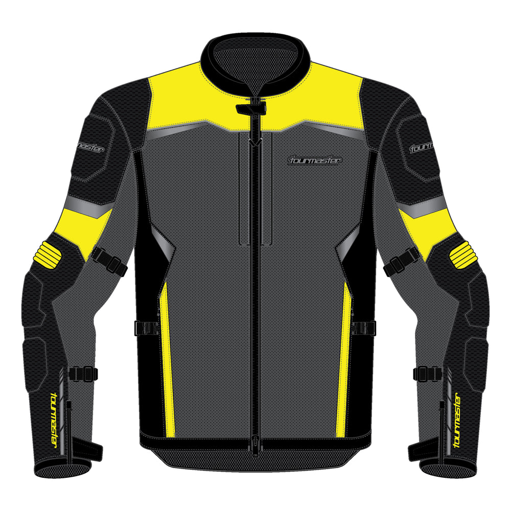 Tourmaster Women's Intake Air Jacket Black/Hi-Viz - Front View