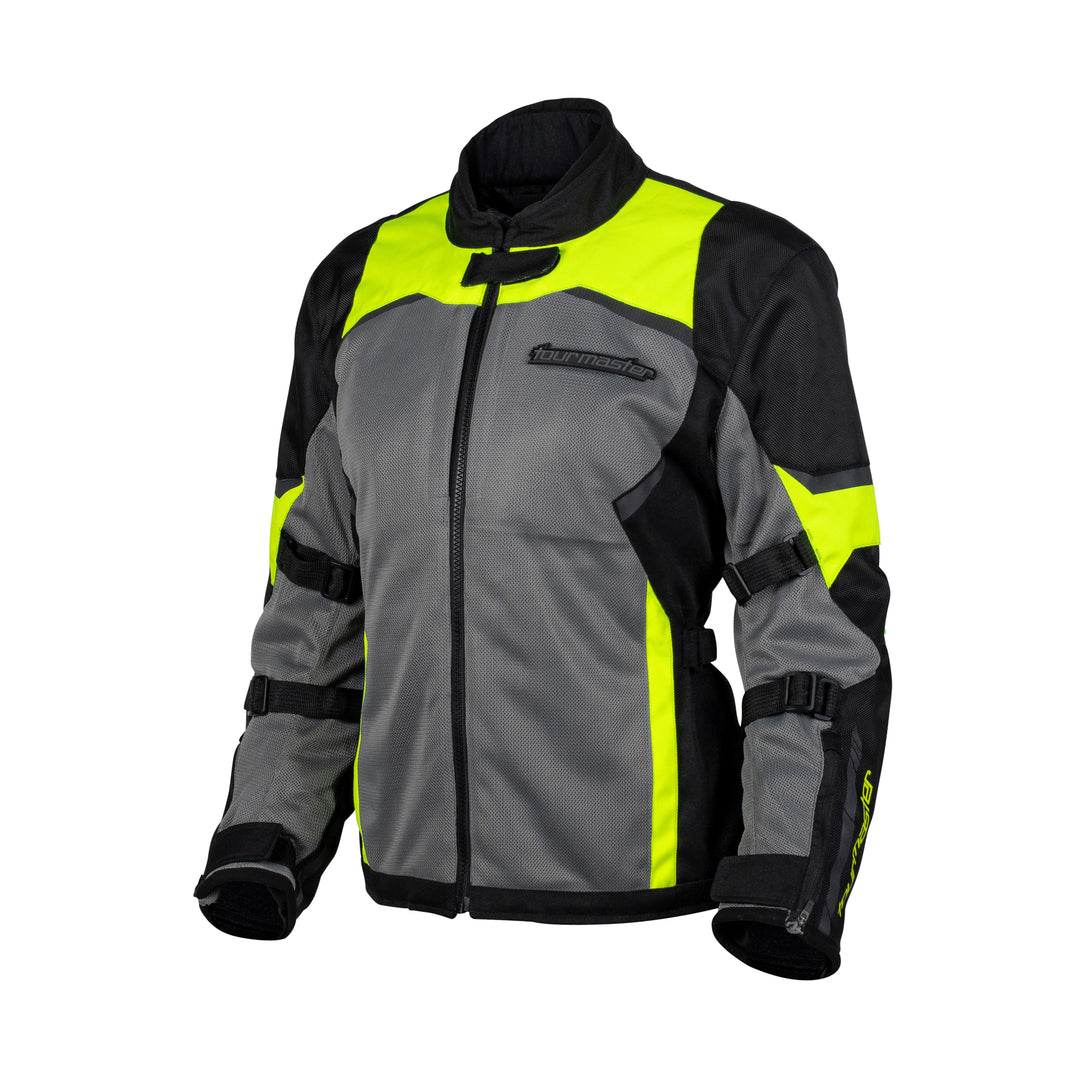 Tourmaster Men's Intake Air Jacket Black/Hi-Viz - Front Side View