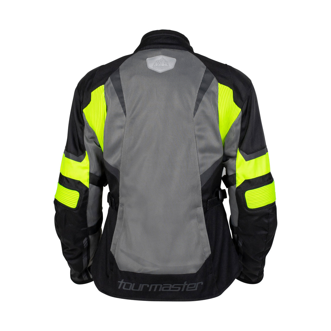 Tourmaster Men's Intake Air Jacket Black/Hi-Viz - Rear View