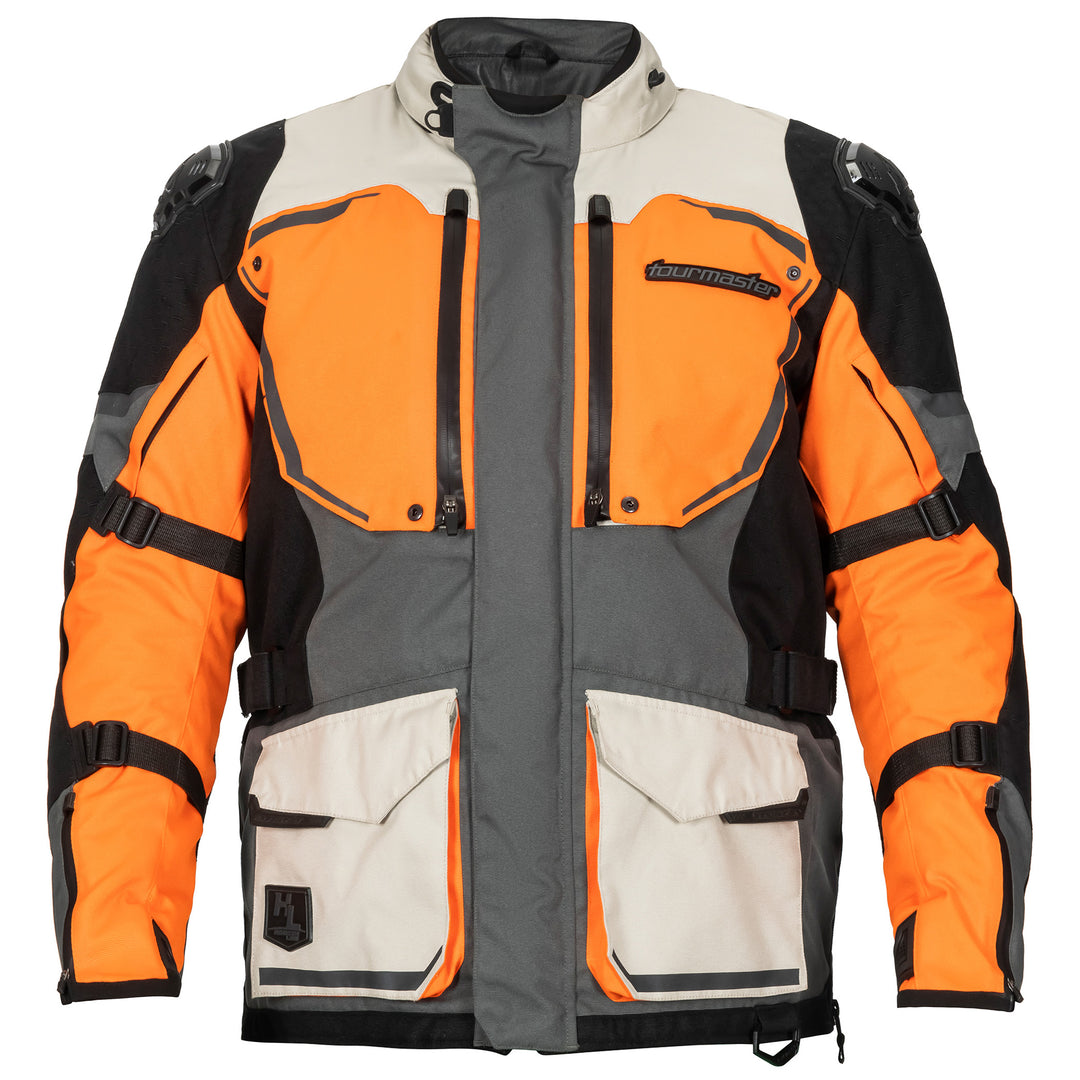 Tourmaster Horizon Line Men's The Trek Jacket Orange/Sand - Front View