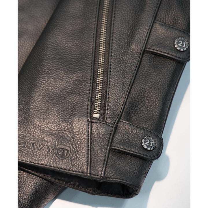 Highway 21 12 Gauge Vest Black - Close-Up of Pocket Zipper and Waist Adjuster Straps