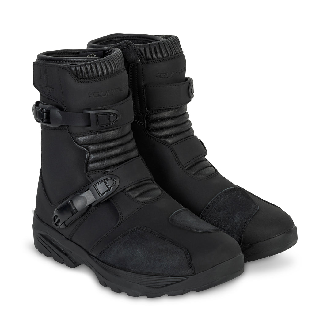 Tourmaster Horizon Line Break Trail WP Boot Black - Front Side View of Pair