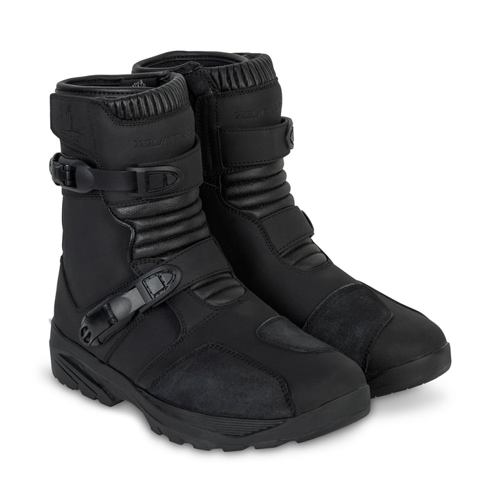 Tourmaster Horizon Line Break Trail WP Boot Black - Front Side View of Pair