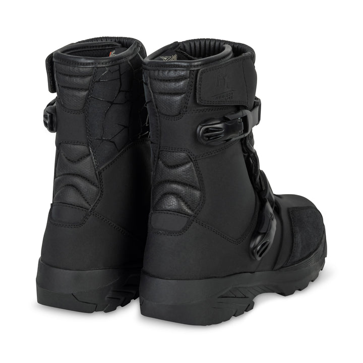 Tourmaster Horizon Line Break Trail WP Boot Black - Rear Side View of Pair