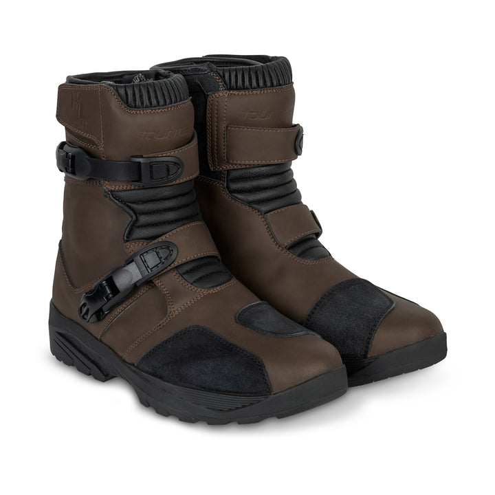 Tourmaster Horizon Line Break Trail WP Boot Brown - Front Side View of Pair
