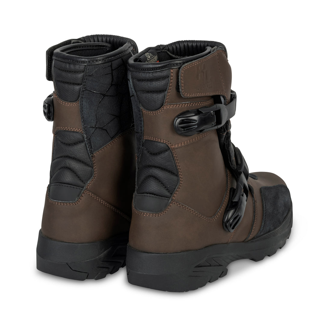 Tourmaster Horizon Line Break Trail WP Boot Brown - Rear Side View of Pair