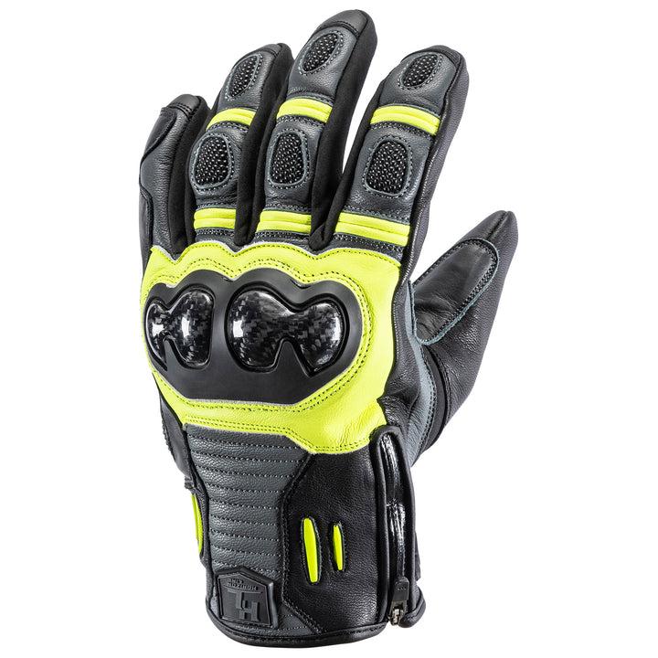 Tourmaster Horizon Line Men's Trailbreak Glove Hi-Viz - Back of Hand View