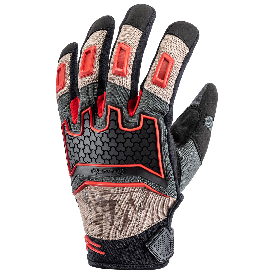 Tourmaster Horizon Line Men's Overlander Glove Sand - Back of Hand View