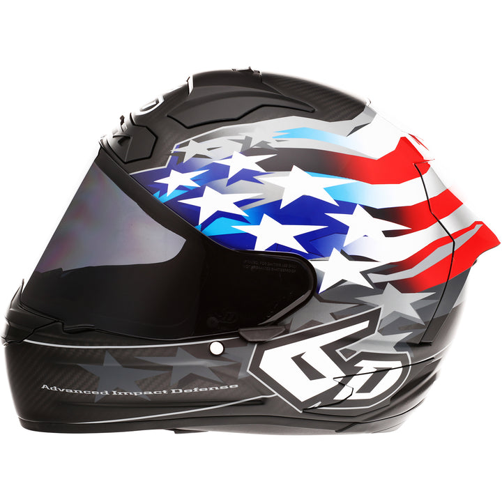 6D Helmets ATS-1R Patriot Helmet Red/White/Blue - Left Side View