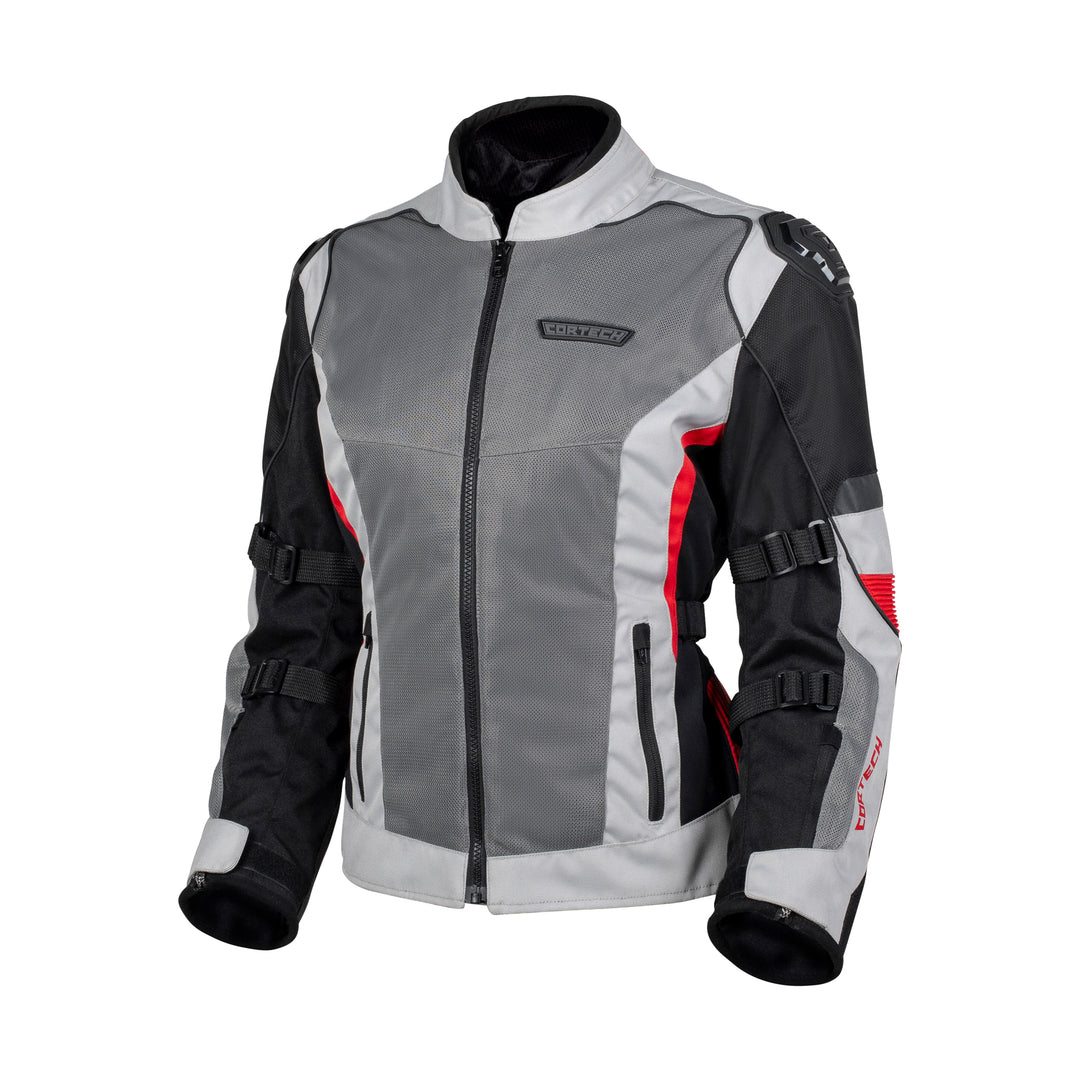 Cortech Speedway Men's Hyper-Flo Air Jacket Red/Grey - Front View
