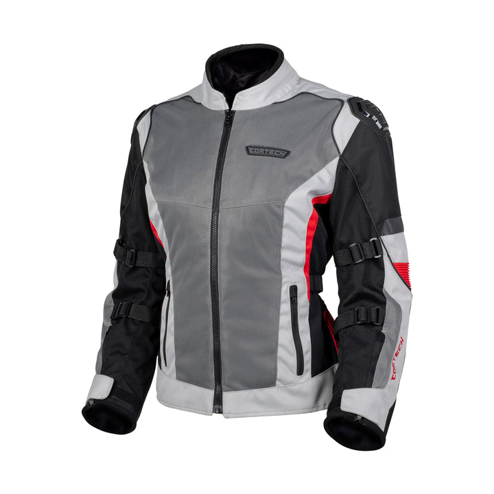 Cortech Speedway Men's Hyper-Flo Air Jacket Red/Grey - Front View