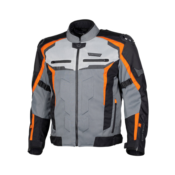 Cortech Speedway Men's Hyper-Flo Air Jacket Orange/Grey - Front View