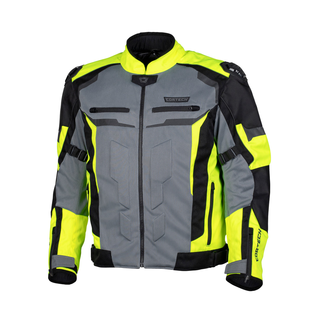 Cortech Speedway Men's Hyper-Flo Air Jacket Hi-Viz/Grey - Front View