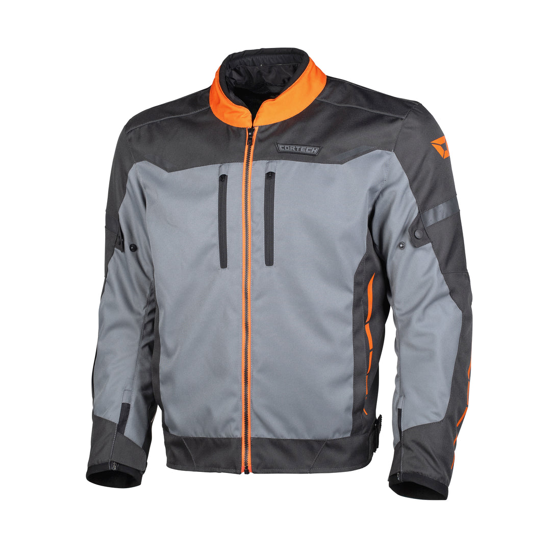Cortech Speedway Men's Aero-Tec Jacket Gun/Orange - Front View