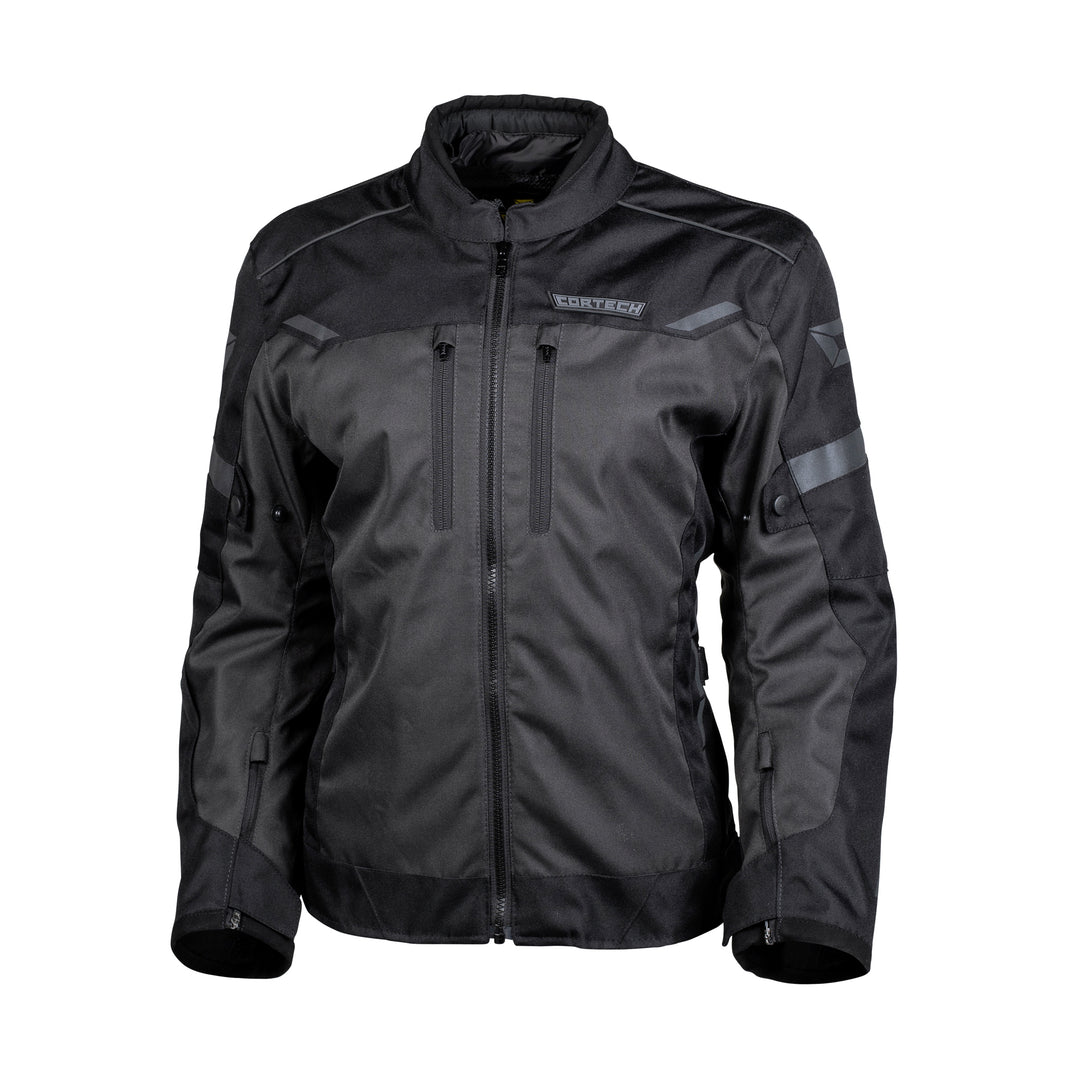 Cortech Speedway Men's Aero-Tec Jacket Black/Gun - Front View
