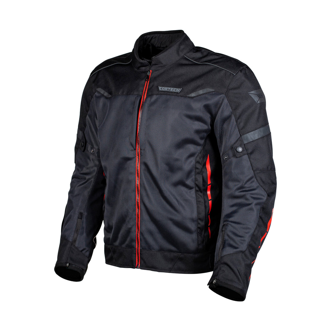 Cortech Speedway Aero-Flo Jacket Red/Black - Front Side View