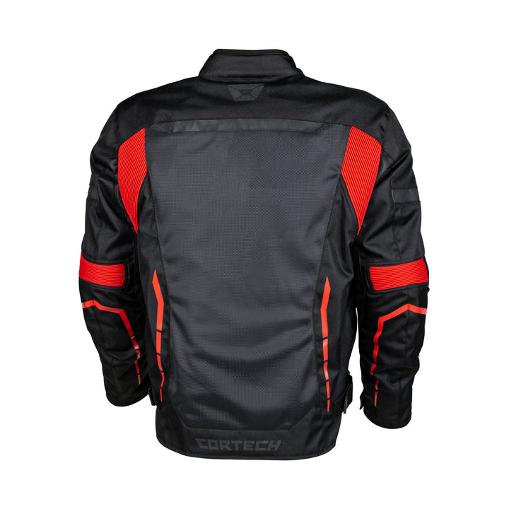 Cortech Speedway Aero-Flo Jacket Red/Black - Rear View