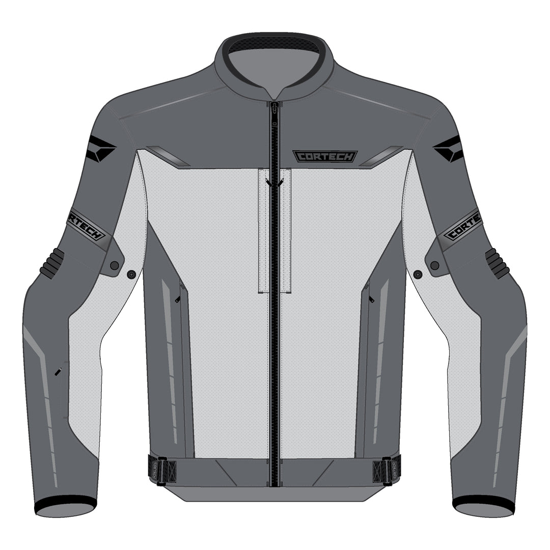 Cortech Speedway Aero-Flo Jacket Grey - Front View