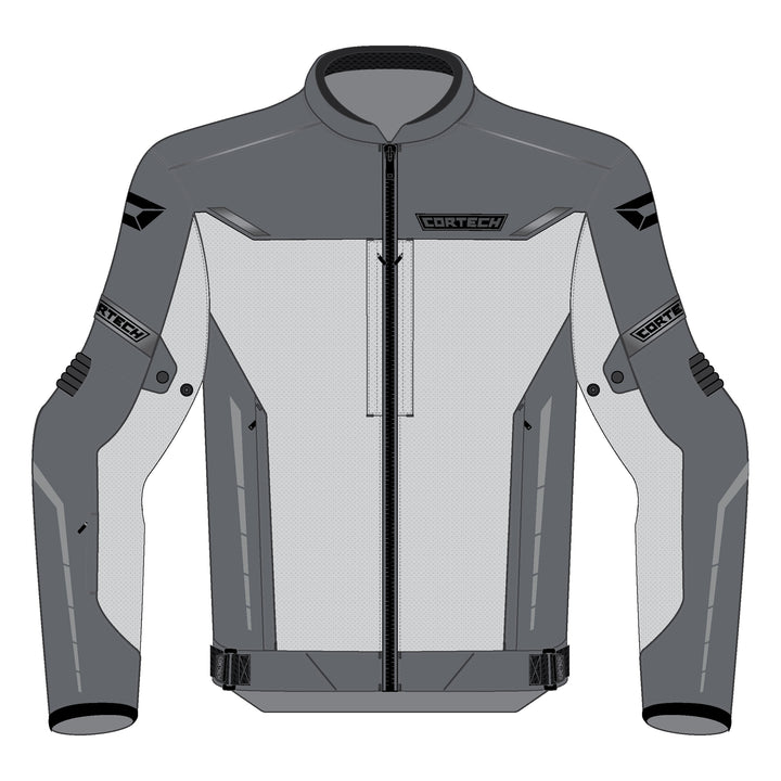 Cortech Speedway Aero-Flo Jacket Grey - Front View