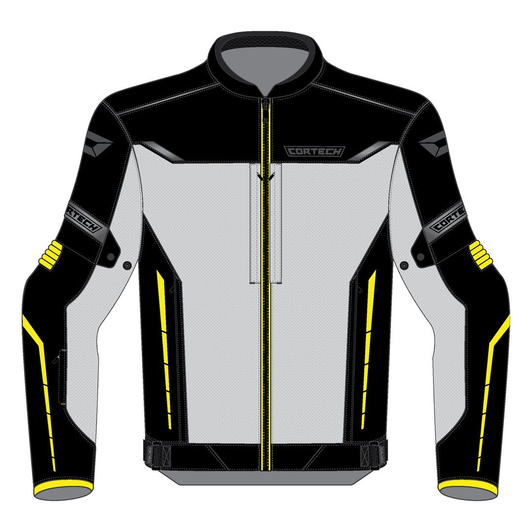 Cortech Speedway Aero-Flo Jacket Hi-Viz/Black - Front View