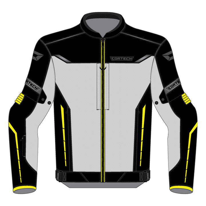 Cortech Speedway Aero-Flo Jacket Hi-Viz/Black - Front View