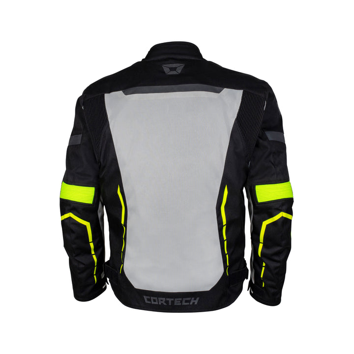Cortech Speedway Aero-Flo Jacket Hi-Viz/Black - Rear View