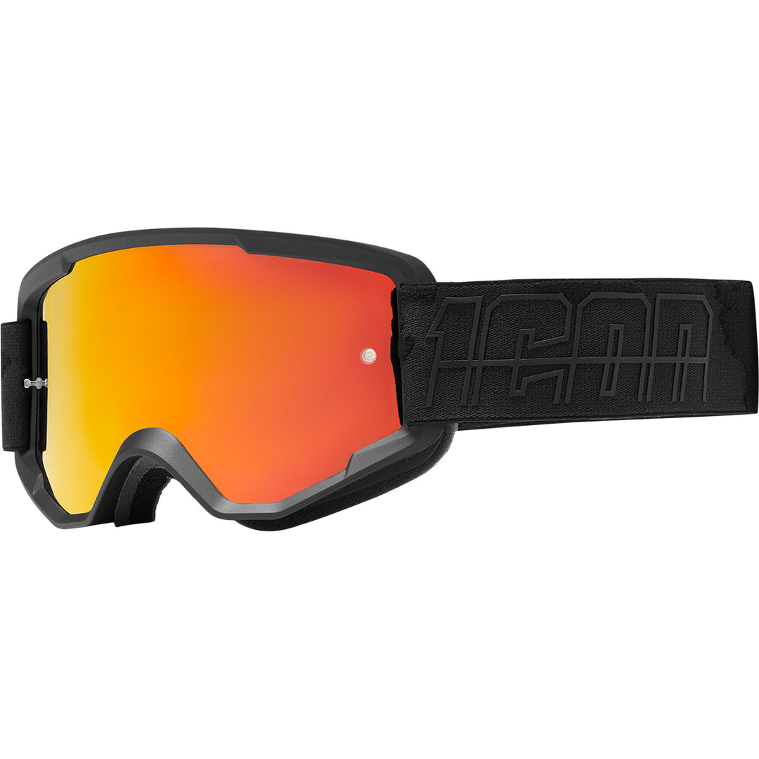 ICON Airflite Goggles Black - Front Side View