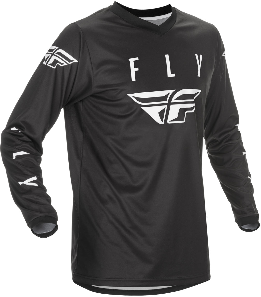 Fly Racing Youth Universal Jersey Black/White - Front View